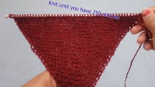 How to Knit Triangular Shawl [upl. by Aneema]