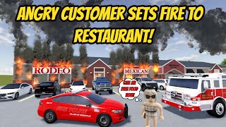 Greenville Wisc Roblox l Restaurant FIRE Evacuation  Fire Rescue Roleplay [upl. by Natiha212]