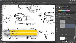 Photoshop Tutorial  Turning a pencil sketch into digital ink [upl. by Haggerty]