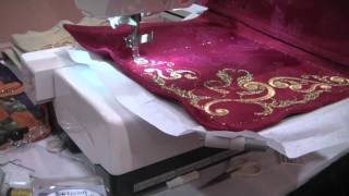 Digitized Embroidery  How To Make a Christmas Placemat [upl. by Nytsua]