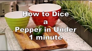 How to dice peppers the fastest way [upl. by Eillor]