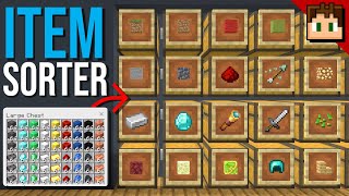 How To Build an EASY MULTI ITEM SORTER Minecraft Bedrock 121 Tutorial [upl. by Nalyk]