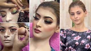 Step by step Kashee’s Inspired Makeup Tutorial  Ouj Beauty Parlour [upl. by Anirec]