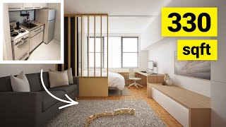 ARCHITECT REDESIGNS  A Tiny NYC Studio Apartment For a Family of 3  307sqm330sqft [upl. by Kenric]