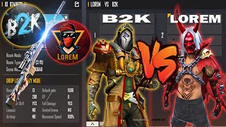 B2K VS LOREM  ONLY AWM LEGENDS ROOM  BEAST MATCH  تحدي ملوك القناصة بين بورن تو كيل و لورام [upl. by Eaneg847]