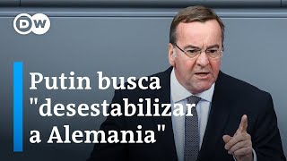 Ministro de Defensa alemán denuncia quotguerra comunicacionalquot [upl. by Veradis]