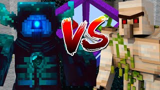 Minecraft Warden vs Iron Golems In Different Dimensions Hypercube [upl. by Ado31]