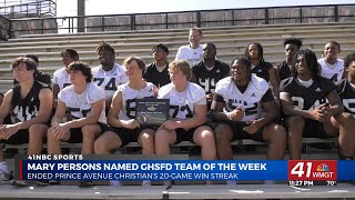 Mary Persons named Georgia High School Football Daily Team of the Week [upl. by Netsirhk592]