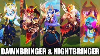 All New Nightbringer amp Dawnbringer Skins Spotlight 2021 Yone Vex Kayn Morgana Lillia Tryndamere [upl. by Rahab]