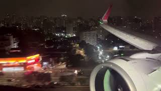 🇧🇷 Pousando em Congonhas Airport nublado à noite [upl. by Astrahan]