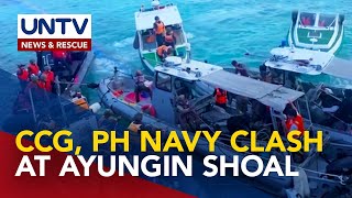 Video of the encounter between China Coast Guard amp Philippine Navy at Ayungin Shoal on June 17 2024 [upl. by Vernen]