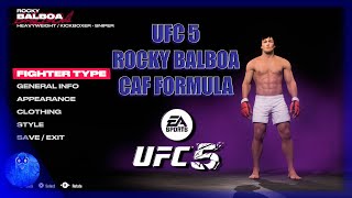 UFC 5  Rocky Balboa CAF Formula [upl. by Ireg]