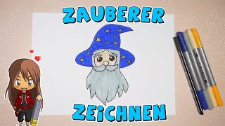 Zauberer einfach malen für Kinder  ab 7 Jahren  Malen mit Evi  deutsch [upl. by Hahseram140]