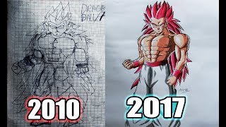 Mi Progreso en el Dibujo  2010  2017 Dragonball [upl. by Nalahs]