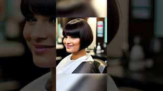 Women Short Blunt Bob with Bangs  Watch full compilation on my channel [upl. by Zannini897]