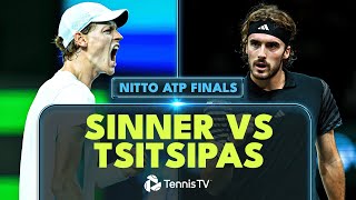 Jannik Sinner vs Stefanos Tsitsipas Match Highlights  Nitto ATP Finals 2023 [upl. by Elita]