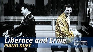 Liberace and Tennessee Ernie Ford  Piano Duet  March 12 1959 [upl. by Suivatnom]