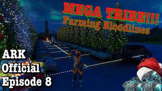 ARK ASCENDED BALLLBAGS MEGA TRIBE EP 8 Farming bloodlines [upl. by Eirot]