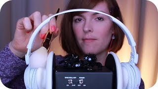 ASMR Headphones Over Your Ears for Relaxation amp Sleep  Squishing Tapping Brushing [upl. by Davina]