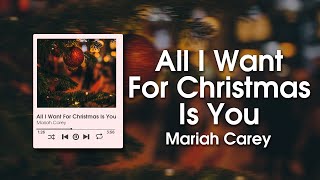 Mariah Carey  All I Want For Christmas Is You Lyrics [upl. by Hylan]