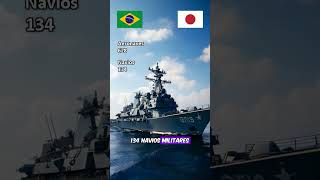 Comparação militar  BRASIL vs JAPÃO [upl. by Datha]