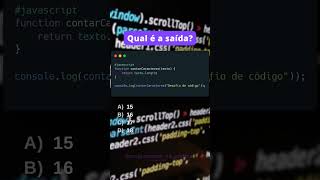 Quiz de Javascript shorts javascript programação [upl. by Buke]