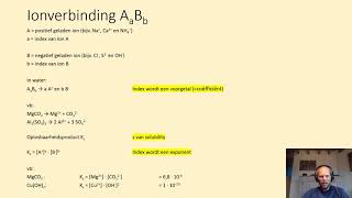 Oplosbaarheidsproduct en de oplosbaarheid van een ionverbinding inclusief voorbeeldopgave [upl. by Annawik]