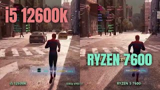 i5 12600k vs Ryzen 7600 non x  Gaming Test [upl. by Horlacher]