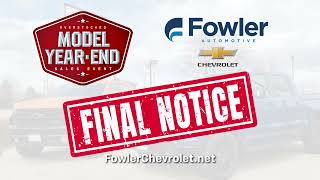 Fowler Chevrolet  12  2024  Year End Notice [upl. by Wsan]