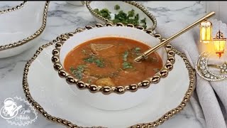 soupe chorba Tunisienne à la semoule dorge شوربة تونسية بالحم ramadan 2024 [upl. by Mcgrath]