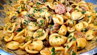 Pasta alla Boscaiola  Cremosa Saporita Economica Ricetta facile per tutti [upl. by Yemaj258]