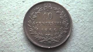 MONETE DA 1  2  5  10 CENTESIMI DEGLI ANNI 1860 [upl. by Ahon]