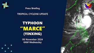 Press Briefing Typhoon MarcePH Yinxing at 5AM  November 06 2024  Wednesday [upl. by Tani100]