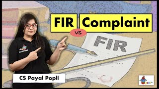 What is the difference between COMPLAINT amp FIR  Compliant Vs FIR  CrPC  What is FIR [upl. by Ettesel]