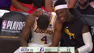 Lonnie Walker Continuing To Be A Menace Late In The Lakers Blowout VS Golden State GAME 3 [upl. by Shelli218]