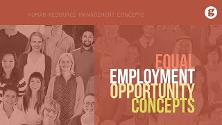 Equal Employment Opportunity Concepts [upl. by Gilleod]