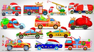 Street Vehicles  Cars and Trucks  Christmas Videos  Vehicles for Kids [upl. by Yarb]