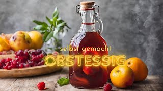 Hausgemachter Obstessig Einfache Anleitung zur Herstellung von Obstessig aus Obstwein Essigmutter [upl. by Tlaw]