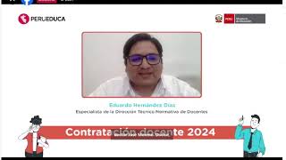 Orientación para Contrato Docente 2024 MINEDU [upl. by Atiluj]