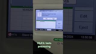 HbA1c tests processing  D10  BIORAD  Hematology  medicallabtechnologysajal6903 [upl. by Godwin]