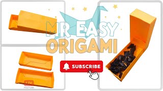 How to make origami rectangular box easy paper rectangular box tutorial [upl. by Ebanreb806]