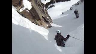 Ader Jump Down Corbets Couloir [upl. by Nalym676]