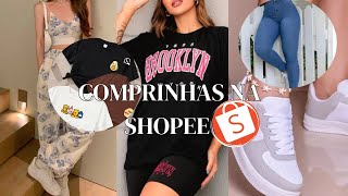 COMPRINHAS NA SHOPEE comprando roupas e sapatos minha primeira vez comprando na shopee [upl. by Ainaj172]