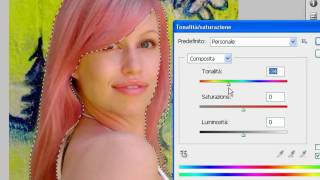 Tutorial Photoshop CS4  Come cambiare il colore dei capelli [upl. by Miksen587]