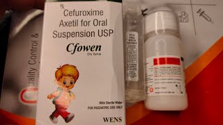 Cfowen Dry Syrup  Cefuroxime Axetil Oral Suspension Use  Dose  Side effects  Benefits in Hindi [upl. by Lennahs]