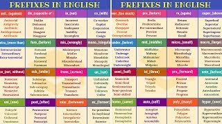 30 Super Easy Prefixes That’ll Help You Learn Hundreds of New Words in English [upl. by Akirahc80]