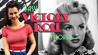 Easy Victory Roll Tutorial⎟VINTAGE TIPS amp TRICKS [upl. by Nnazil]