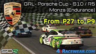 GRL Porsche Cup  S10  R5  Monza Endurance From P27 to P9 [upl. by Adnyl]