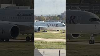 Qatar airways A350900  Heathrow london heathrow taxing aviation clips photography fyp sub [upl. by Enahpad]