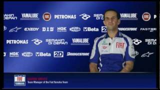 Part 02 Davide Brivio Interview 2010 Fiat Yamaha MotoGP Team presentation [upl. by Nnaitak]